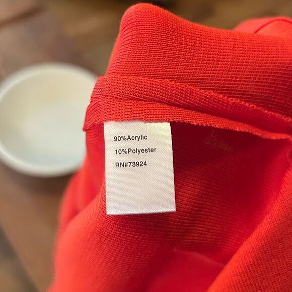 Ming Wang Set Women’s Size Medium Matching Red/Orange Tank Top and Jacket - Picture 13 of 16